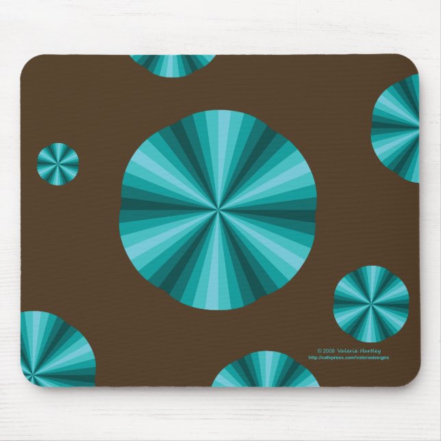 Alfombrilla de ratón de ilusión óptica Aqua (Frente)