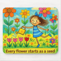 Alfombrilla de ratón de jardín lindo