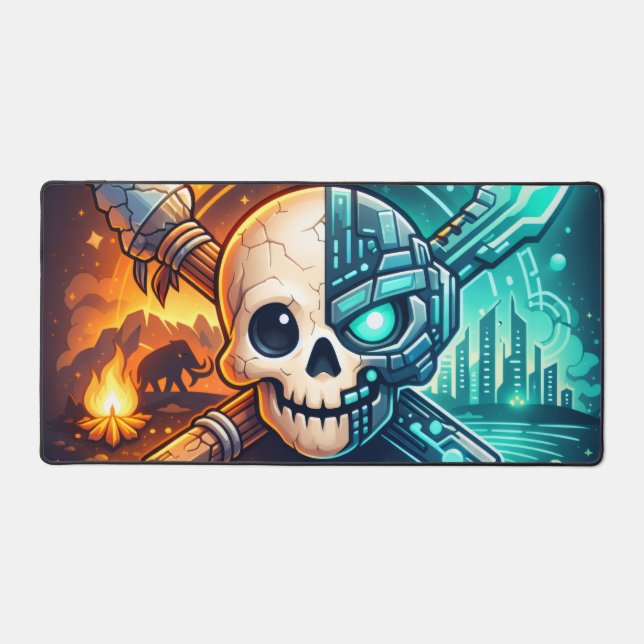 Alfombrilla de ratón de juego Cyberpunk Fire & Ice (Anverso)