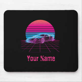 Alfombrilla de ratón de juego de supercoche Retro