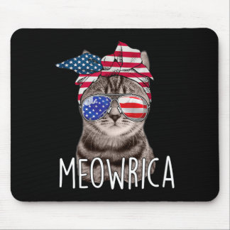 Alfombrilla De Ratón De Julio Día De La Independencia Meowrica