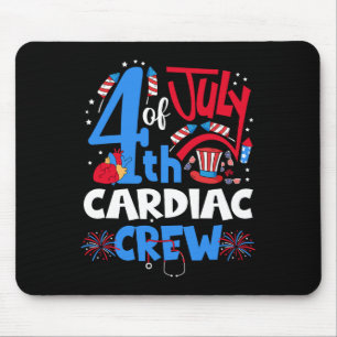 Alfombrilla De Ratón De Julio Equipo Cardíaco Enfermera Cardiaca Feliz 