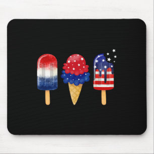 Alfombrilla De Ratón De Julio Popsicle Bandera Americana Patriótica Sum