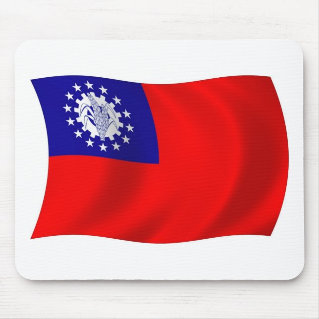 Alfombrilla de ratón de la bandera de Birmania (Frente)