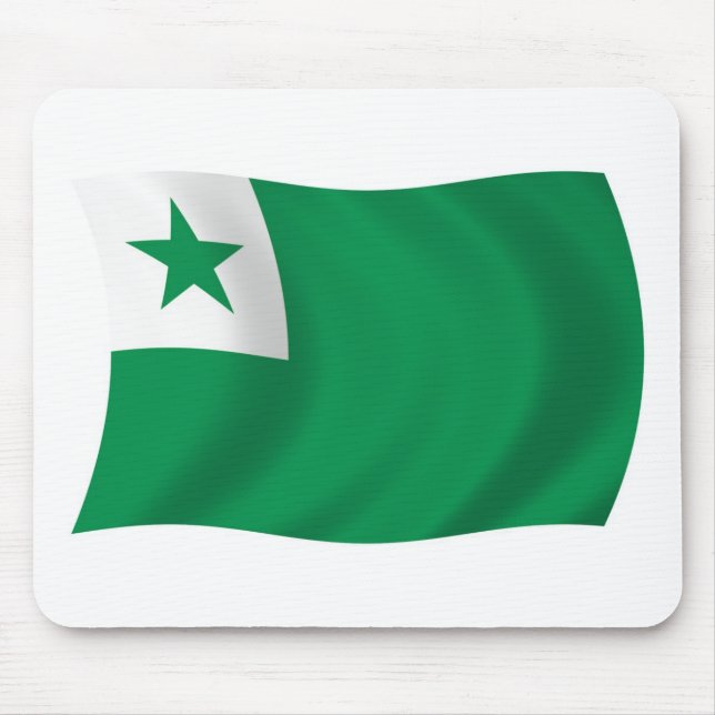 Alfombrilla de ratón de la bandera de Esperanto (Frente)