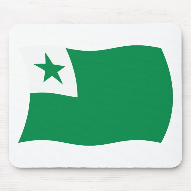 Alfombrilla de ratón de la bandera de Esperanto (Frente)