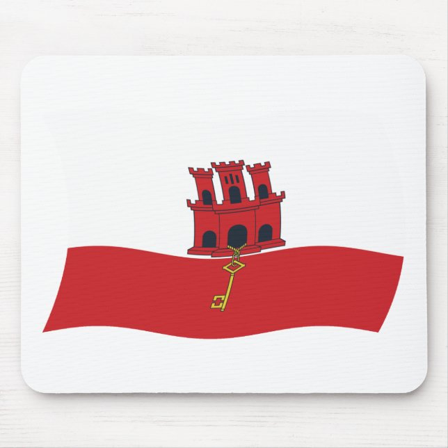 Alfombrilla de ratón de la bandera de Gibraltar (Frente)