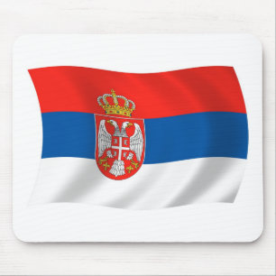 Alfombrilla de ratón de la bandera de Serbia