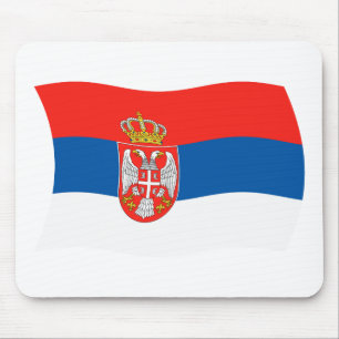 Alfombrilla de ratón de la bandera de Serbia