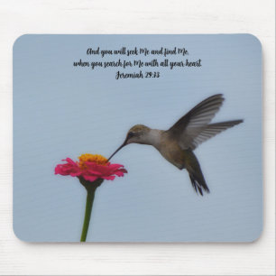 Alfombrilla de ratón de la Biblia Faith Hummingbir