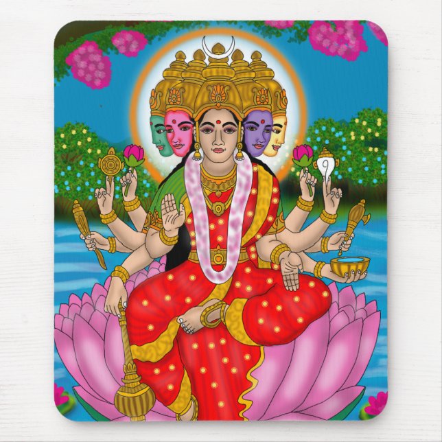 Alfombrilla de ratón de la diosa Gayatri (Frente)