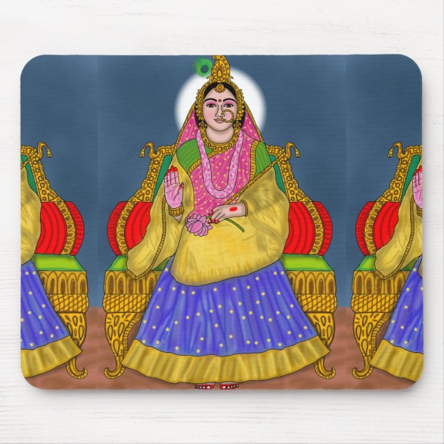 Alfombrilla de ratón de la diosa Radha (Frente)