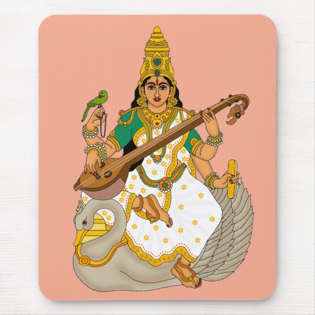 Alfombrilla de ratón de la diosa Saraswati (Frente)