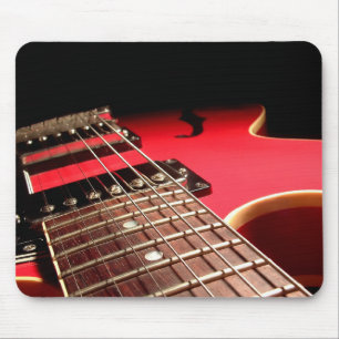 Alfombrilla De Ratón De la guitarra del cierre rojo original eléctrico