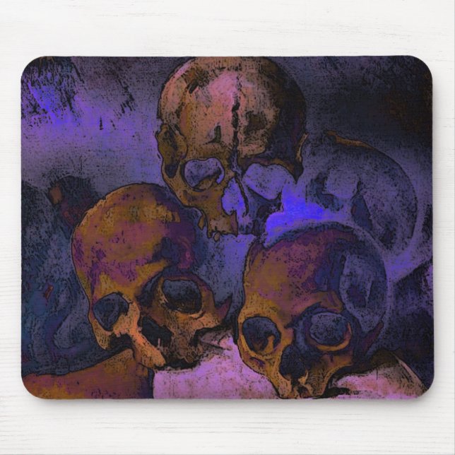 Alfombrilla de ratón de la pirámide de calaveras d (Frente)