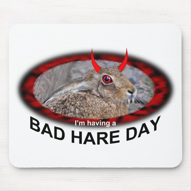 Alfombrilla de ratón de mal día de liebre (Frente)
