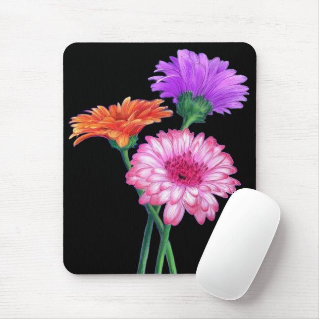 Alfombrilla de ratón de margarita de Gerbera (Con ratón)