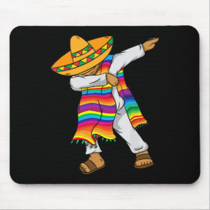 Alfombrilla De Ratón De Mayo Dabbing Niños Poncho mexicanos niños peque