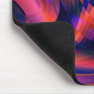 Alfombrilla De Ratón de naranja a plaid azul oscuro retorcido en estilo