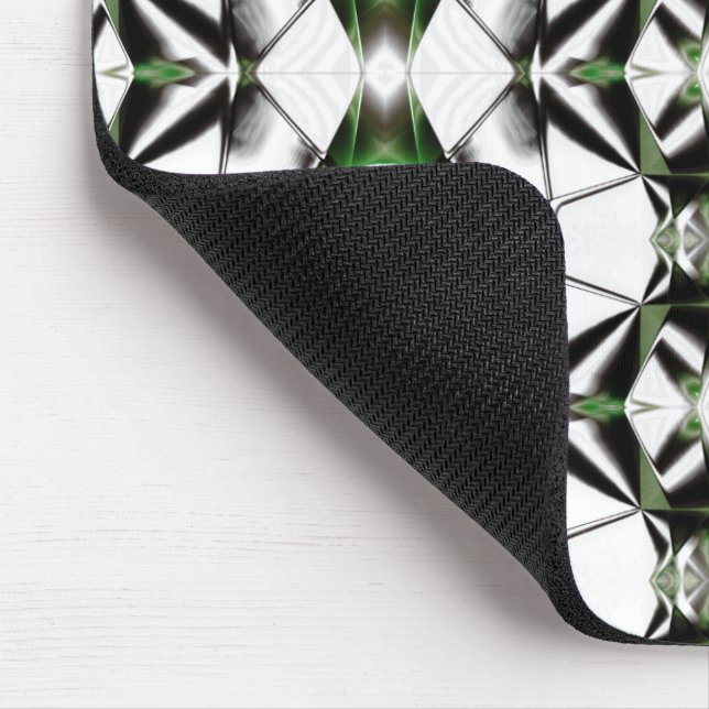 Alfombrilla De Ratón De negro a blanco con verde, líneas virtuales repe (Esquina)