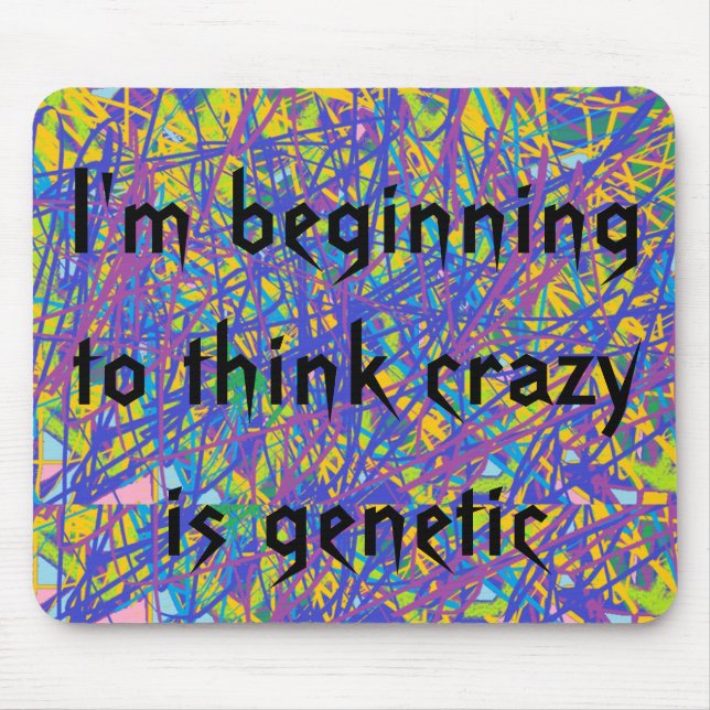 Alfombrilla De Ratón de negro huérfano estoy comenzando a pensar que (Frente)