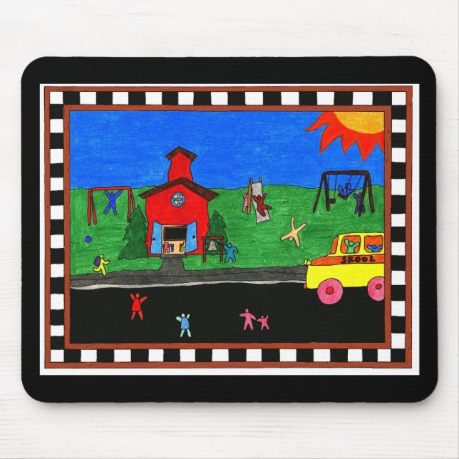 Alfombrilla De Ratón De nuevo a la escuela Mousepad (Frente)