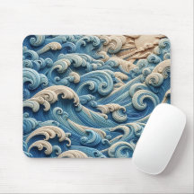 Alfombrilla de ratón de olas del océano