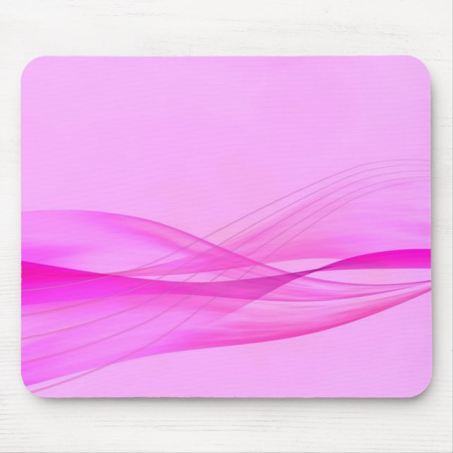 Alfombrilla de ratón de ondas rosadas abstractas (Frente)