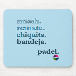 Alfombrilla de ratón de Padel - Word Vibe Azul Cel