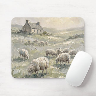 Alfombrilla de ratón de paisaje de granja rústica 
