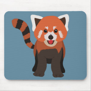 Alfombrilla de ratón de Panda Rojo