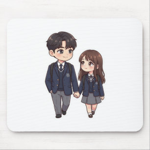 Alfombrilla de ratón de pareja linda de chibi K-Dr