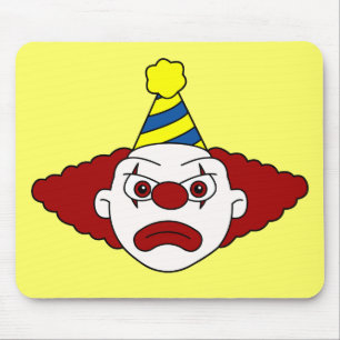 Alfombrilla de ratón de payaso de fiesta triste