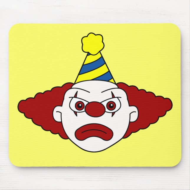 Alfombrilla de ratón de payaso de fiesta triste (Frente)