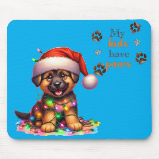 Alfombrilla de ratón de perro de Navidad 