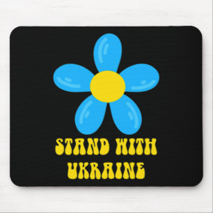Alfombrilla De Ratón De pie con Ucrania Flor Azul y Amarillo Solidarida