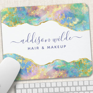 Alfombrilla de ratón de piedra preciosa de arcoíri