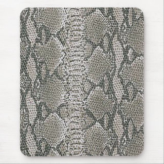 Alfombrilla de ratón de piel de serpiente plateada