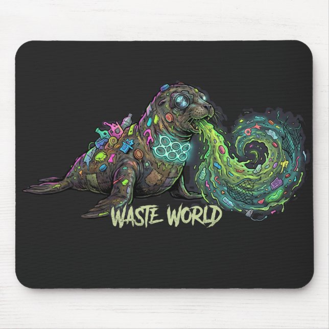 Alfombrilla de ratón de protesta ecológica Waste W (Frente)