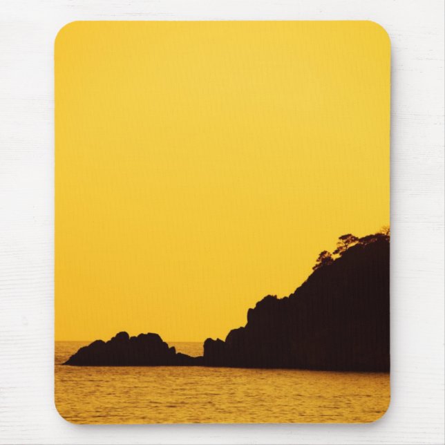 alfombrilla de ratón de puesta de sol amarilla (Frente)