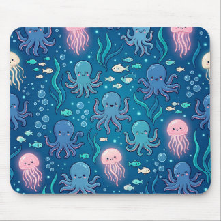 Alfombrilla de ratón de pulpo medusa brillo – Océa