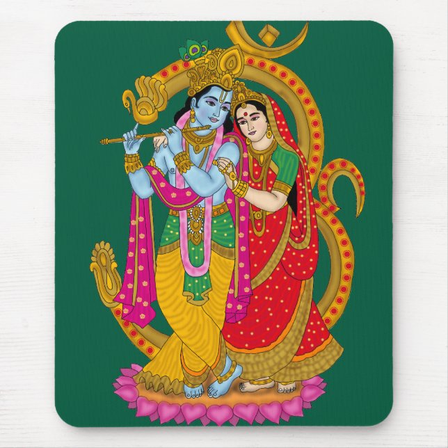 Alfombrilla de ratón de Radha Krishna (Frente)