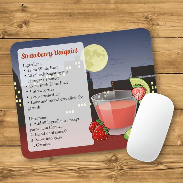 Alfombrilla de ratón de receta de daiquiri de fres (Subido por el creador)