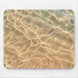Alfombrilla de ratón de reflejos de agua dorada de