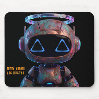 Alfombrilla de ratón de robot de IA Cyberpunk #000