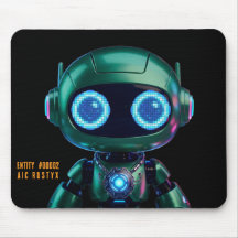 Alfombrilla de ratón de robot de IA Cyberpunk #000