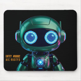Alfombrilla de ratón de robot de IA Cyberpunk #000