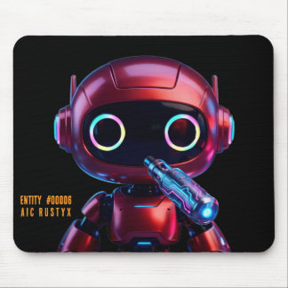 Alfombrilla de ratón de robot de IA Cyberpunk #000