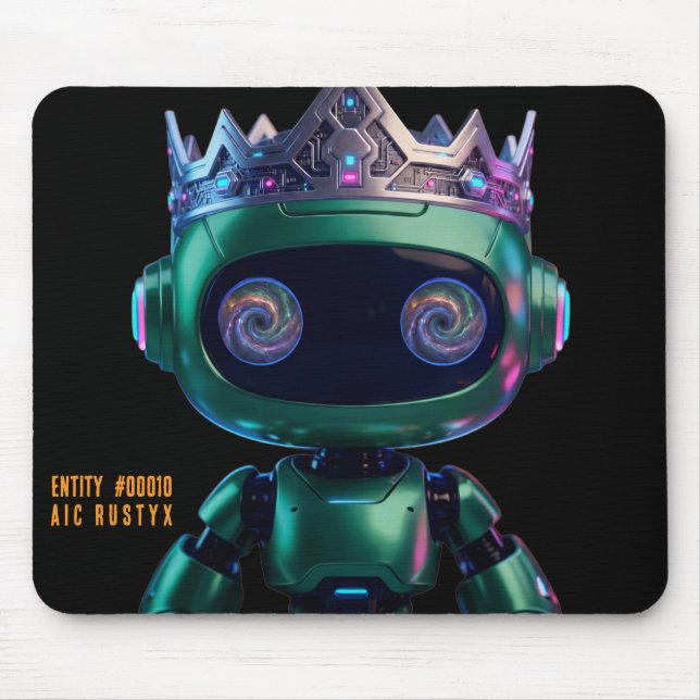 Alfombrilla de ratón de robot de IA Cyberpunk #000 (Frente)