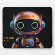 Alfombrilla de ratón de robot de IA Cyberpunk #000